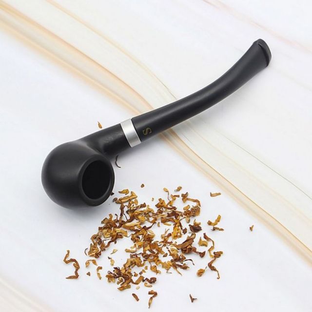 Bakelite Pipe Bong Vintage Wooden Tobacco Durable Tobacco Smoking Pipe  Curved Tobacco Smoke Accessories Gifts